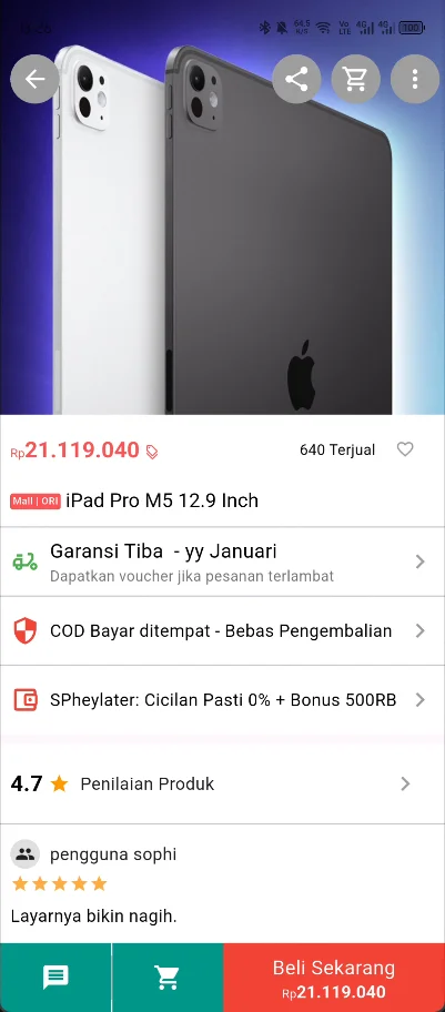 Sophi - E commerce App visual artifact 2