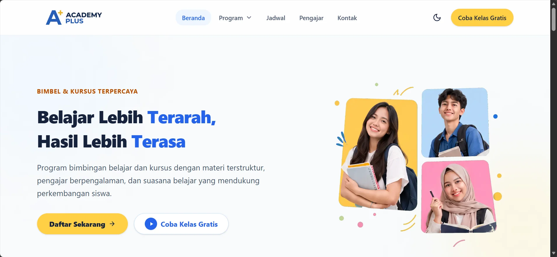 Course Website Template visual artifact 1