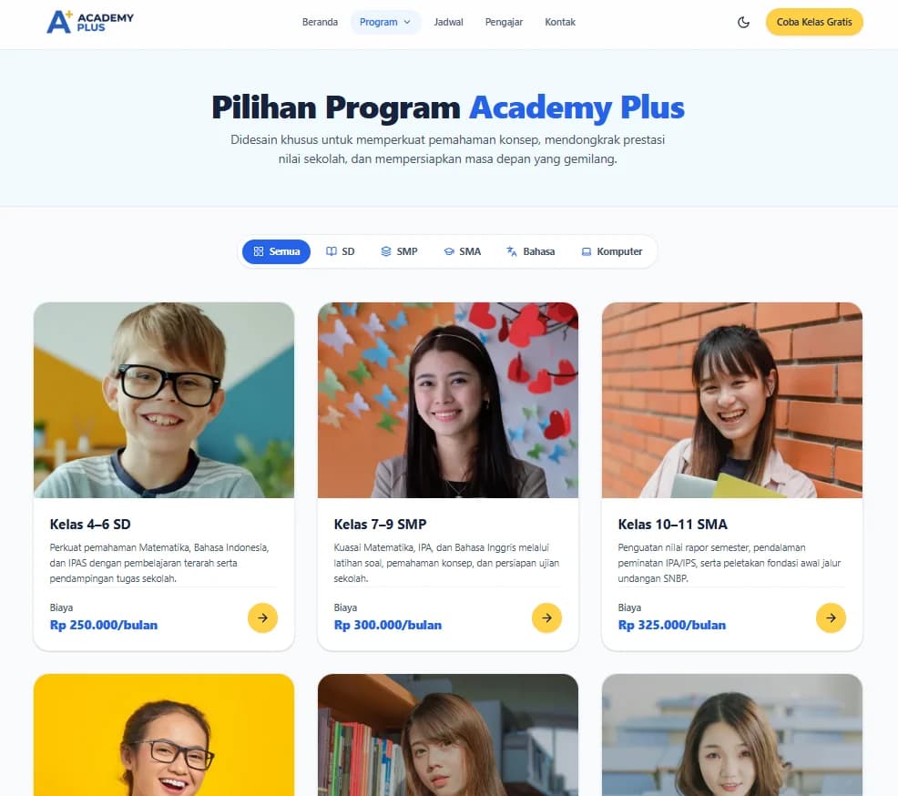 Course Website Template visual artifact 3