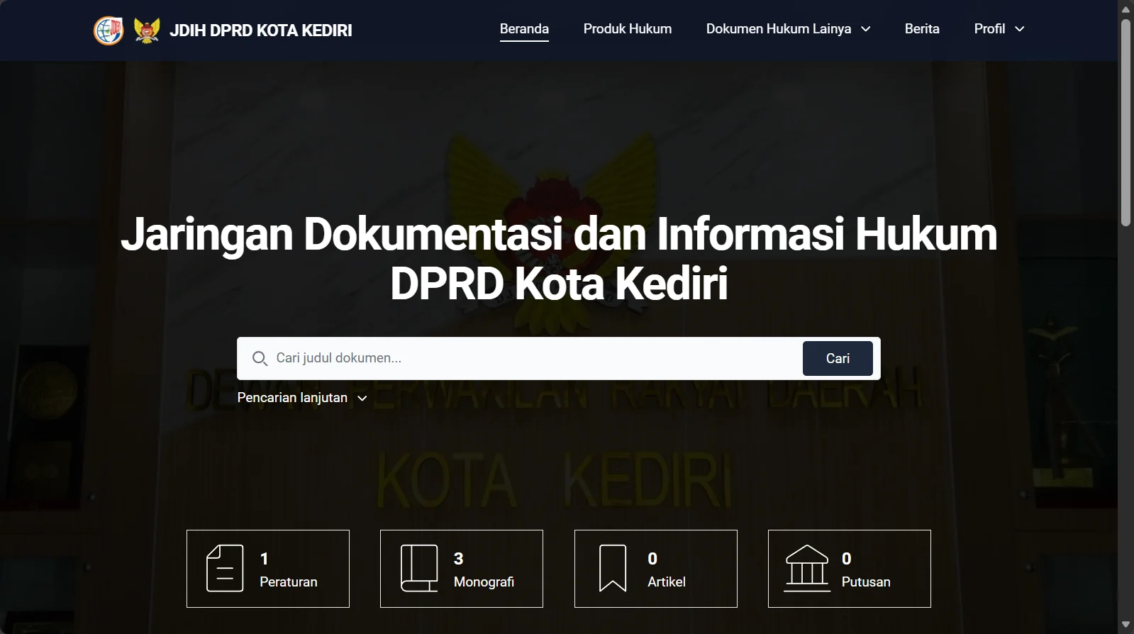 JDIH DPRD Kota Kediri visual artifact 1